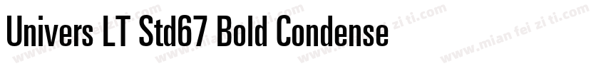 Univers LT Std67 Bold Condensed 24字体转换